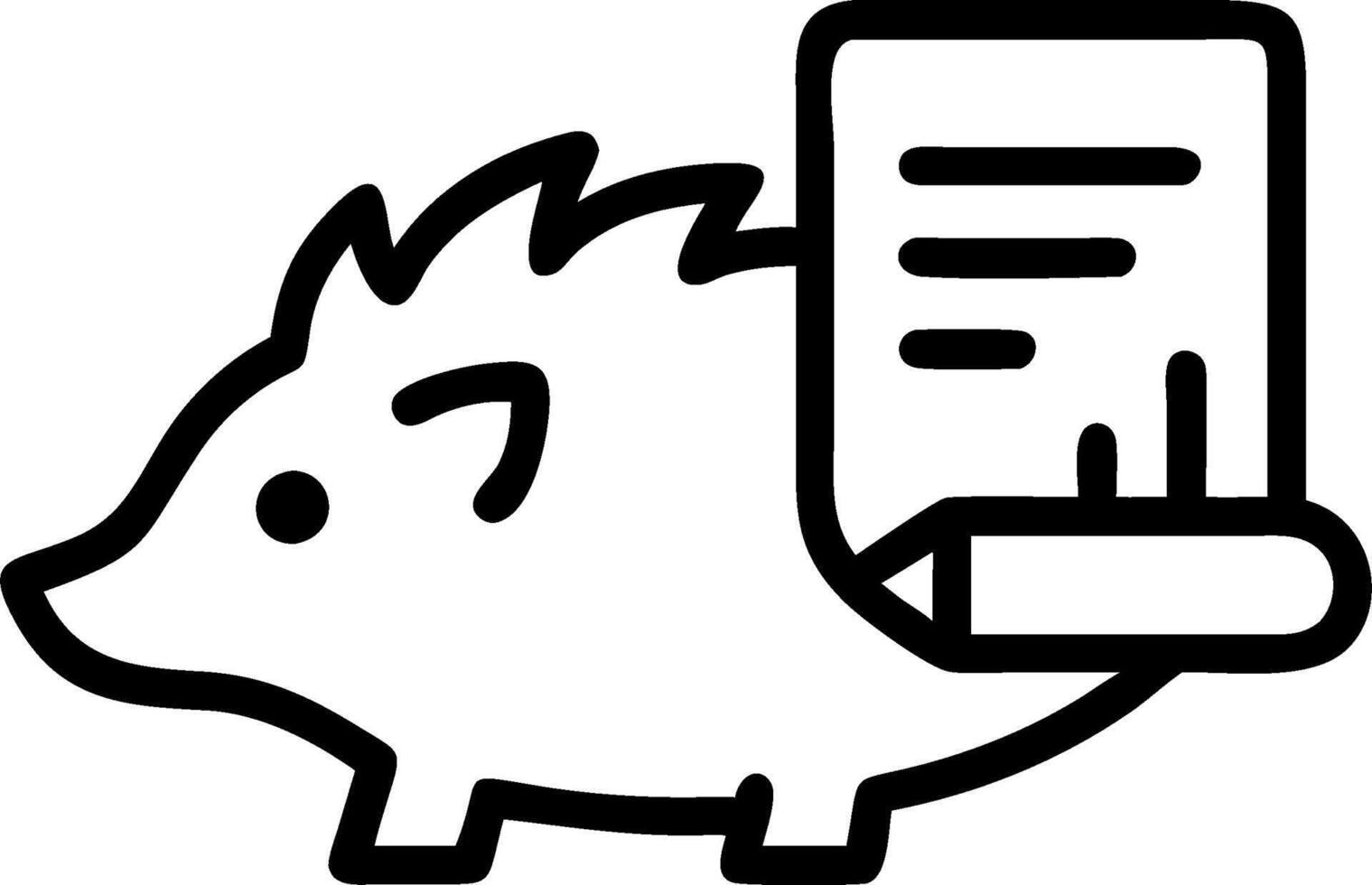 A hedgehog and a financial report symbolizing careful budget analysis in double exposure with copy space. concept as A hedgehog blended with a financial report r vector
