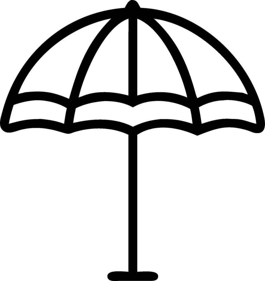 Beach umbrella icon with copy space on a blue background concept as A image of a beach umbrella icon with ample copy space on a blue background perfect fo vector