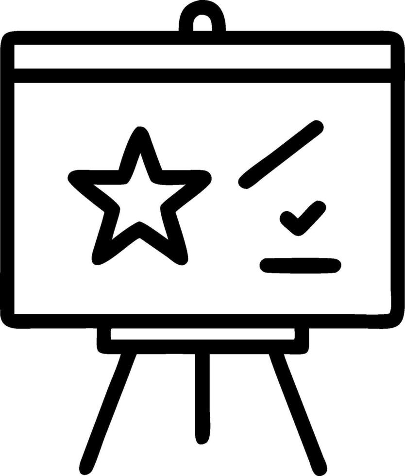 Blackboard with Evaluation Chart and Star concept as A blackboard featuring an evaluation chart and a star set against a whimsical background offering ample spac vector