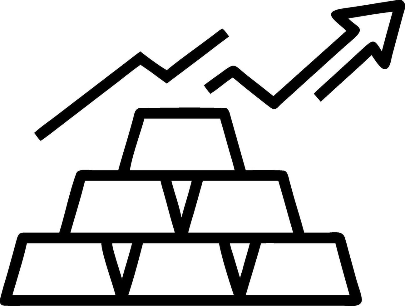Blackboard with Platinum Bars and Upward Arrow concept as A blackboard featuring platinum bars and an upward arrow set against a whimsical background offering am vector