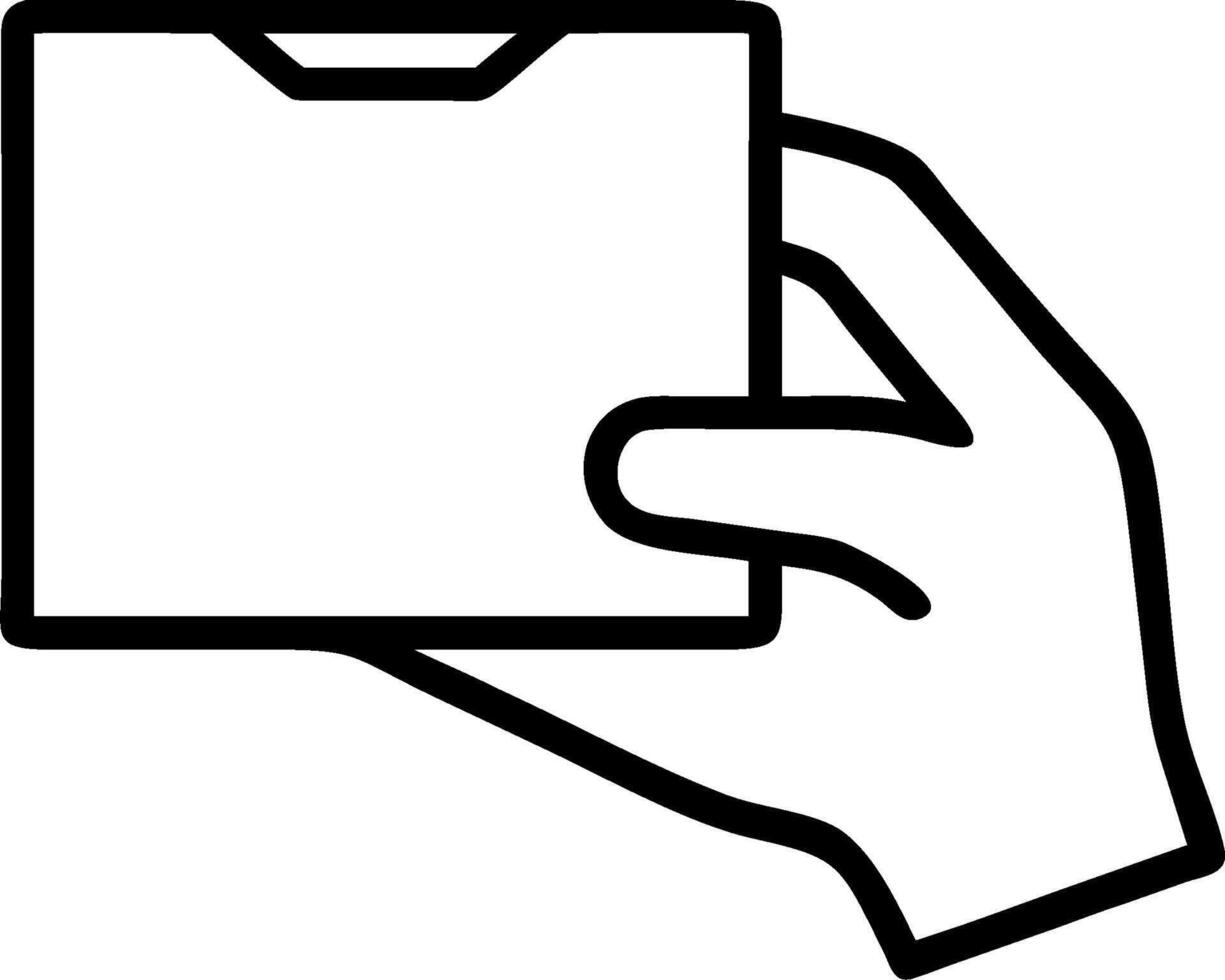 Blank cardboard box and a designers hand symbolizing custom packaging with ample space for text. concept as A blank cardboard box held by a designers hand repres vector