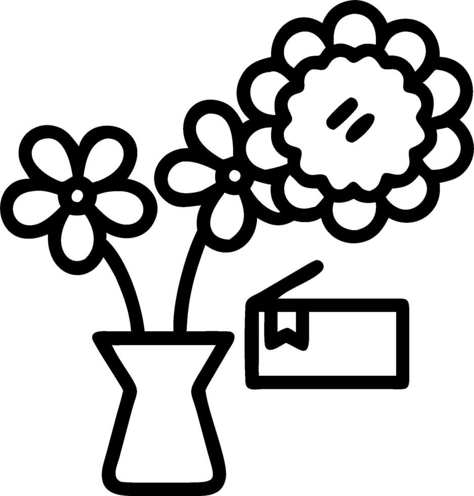 Bouquet and a gift card symbolizing appreciation and thanks with ample space for text. concept as A bouquet of flowers and a gift card representing appreciation vector