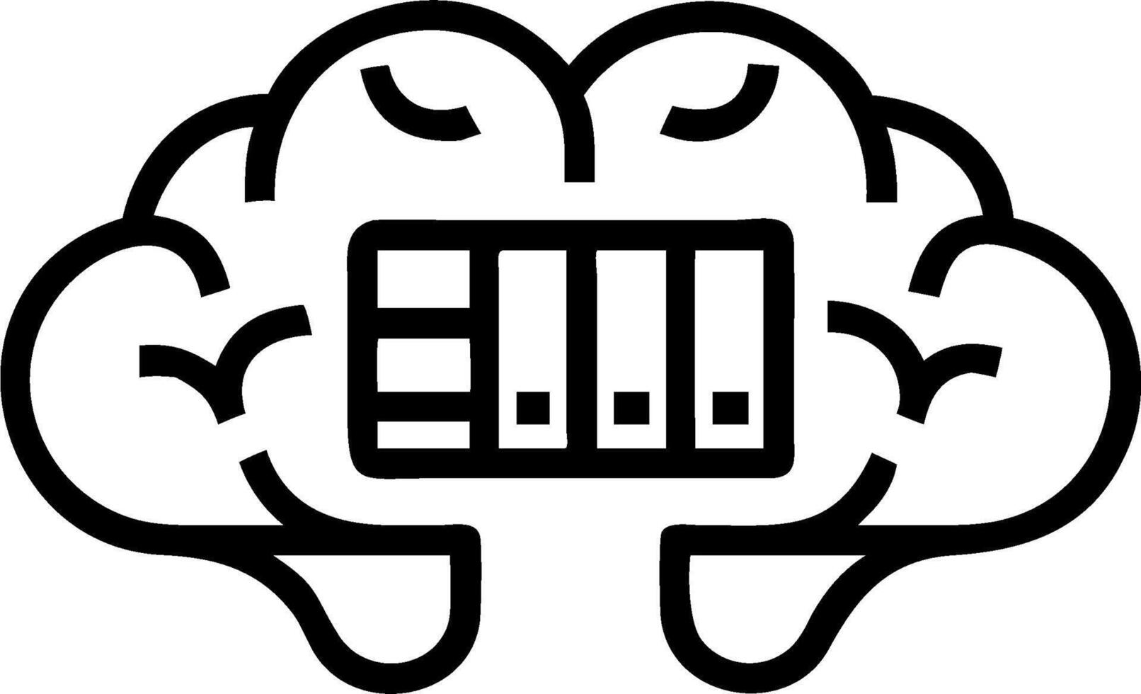 Brain and Bookshelf concept as A brain with a bookshelf and ample copy space symbolizing knowledge and cognitive development. in Photo Stock Concept vector
