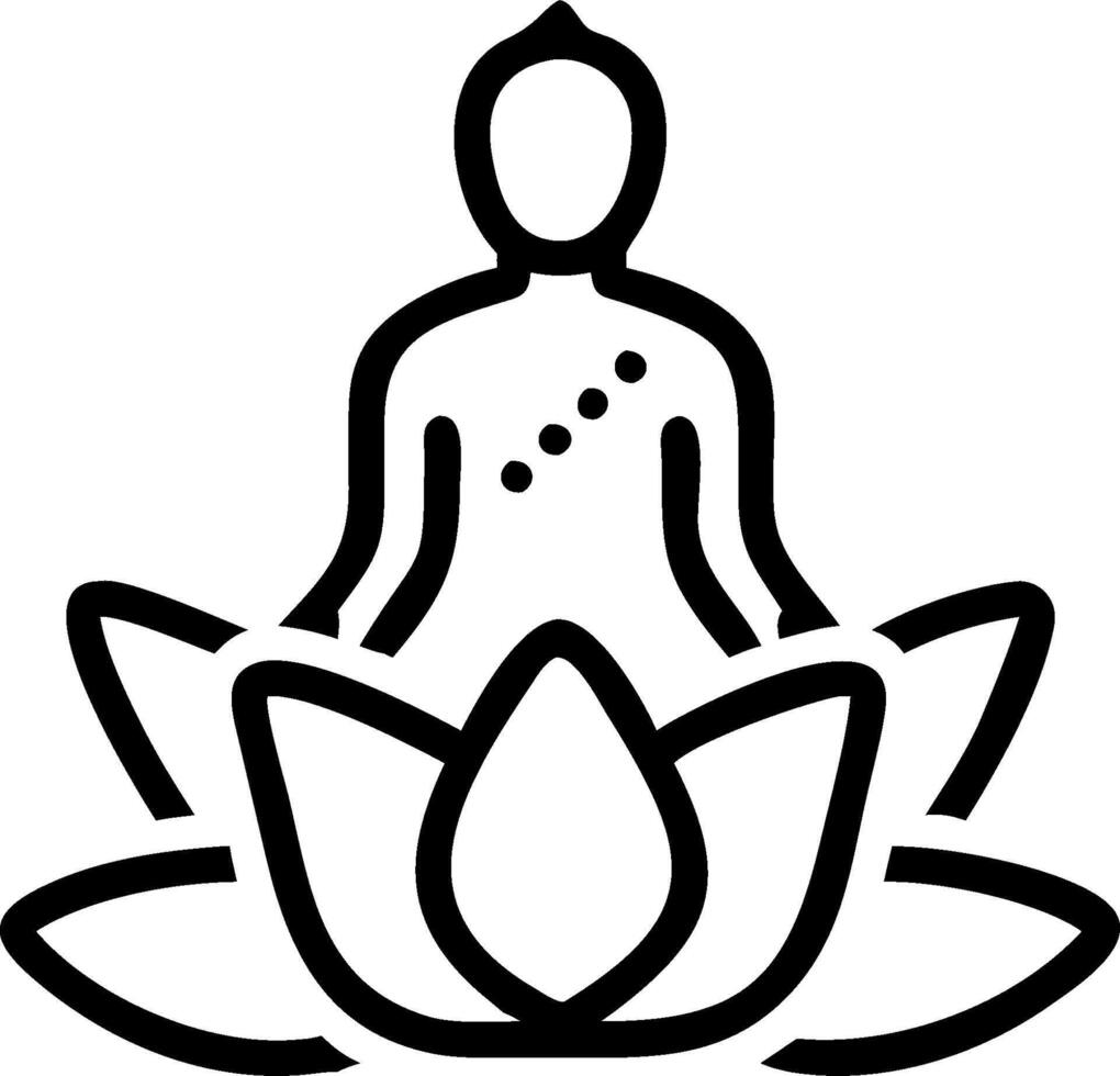 Buddha and incense burner icon with space for text and icons on a white background concept as A versatile Buddha and incense burner icon featuring space for both vector