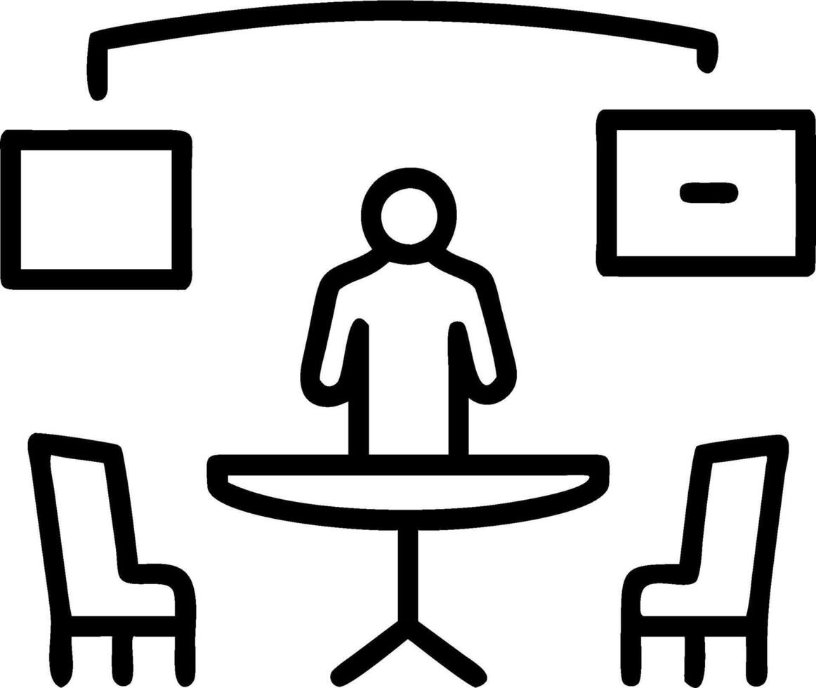 Business Executive with Briefcase and Meeting Agenda in Futuristic Boardroom concept as Wide shot of a business executive with a briefcase and meeting agenda in vector
