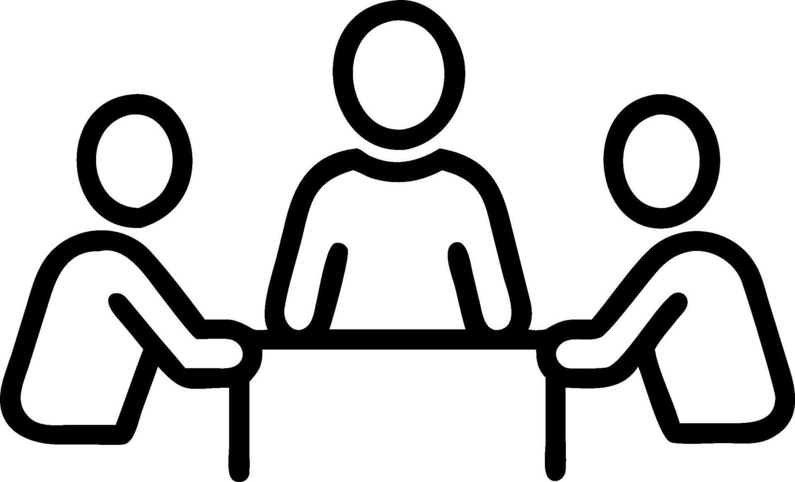 Business team having a meeting in a modern office concept as A illustration of a business team having a meeting in a modern office using a 3 color tone to vector
