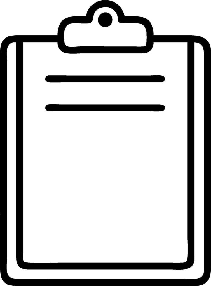 Clipboard icon with copy space on a white background concept as A image of a clipboard icon with generous copy space on a white background ideal for busin vector