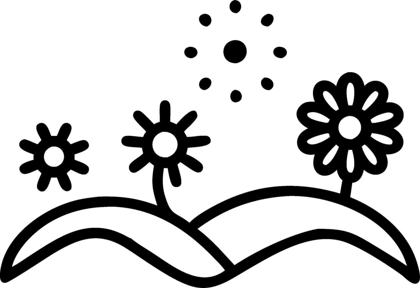 Coastal Wildflower Dunes concept as Coastal dunes dotted with wildflowers capture the serene beauty of the seaside blended with bursts of floral color. in Photo vector