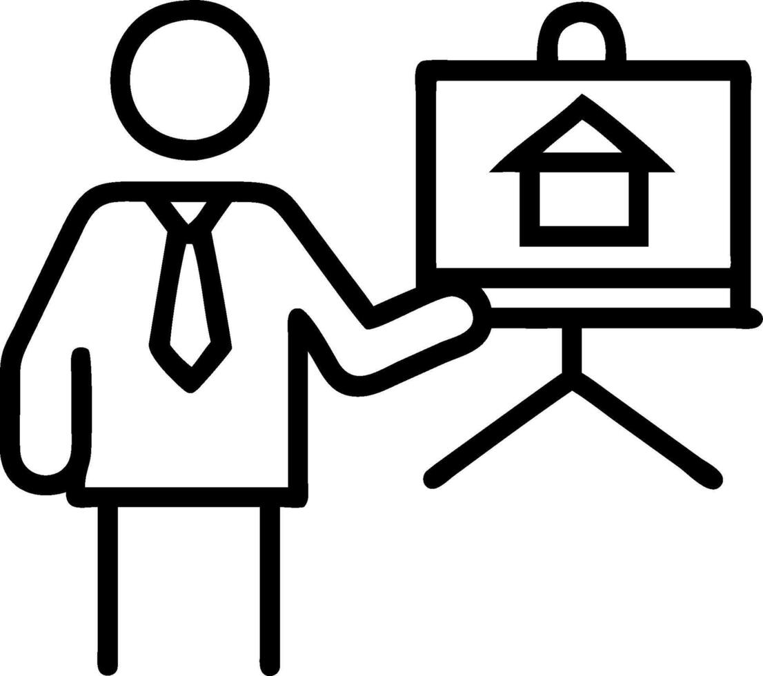Commercial Real Estate Law Overview concept as A real estate lawyer gives an overview of commercial real estate law to property developers and investors. in Phot vector