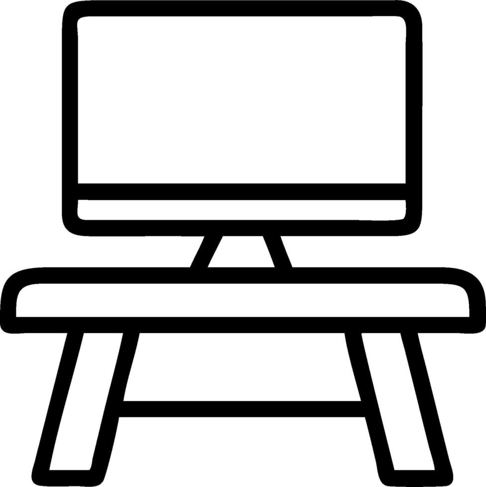 Computer and desk icon with blank space for custom branding concept as A customizable computer and desk icon with blank space for adding custom branding elements vector