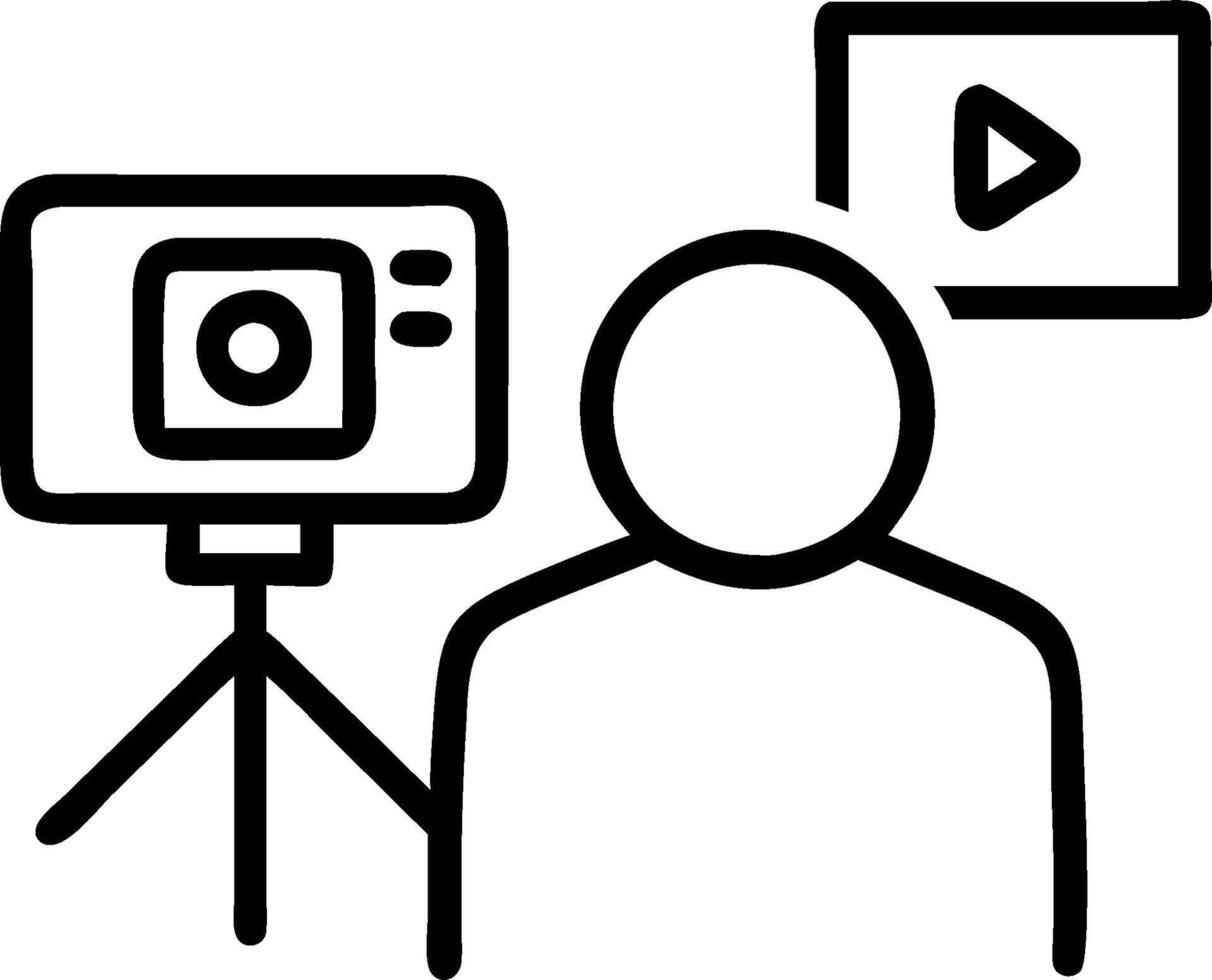 Content Creator Making a Crypto Vlog concept as A creative individual filming a vlog about the latest cryptocurrency trends and news. in Photo Stock Concept vector