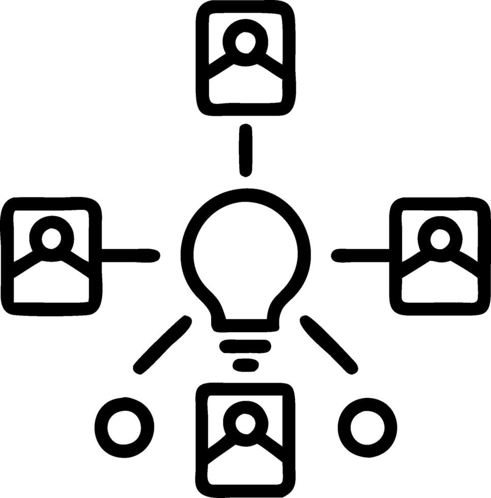 Cross functional team collaborating on a project concept as A illustration of a cross functional team collaborating on a project using digital tools and c vector