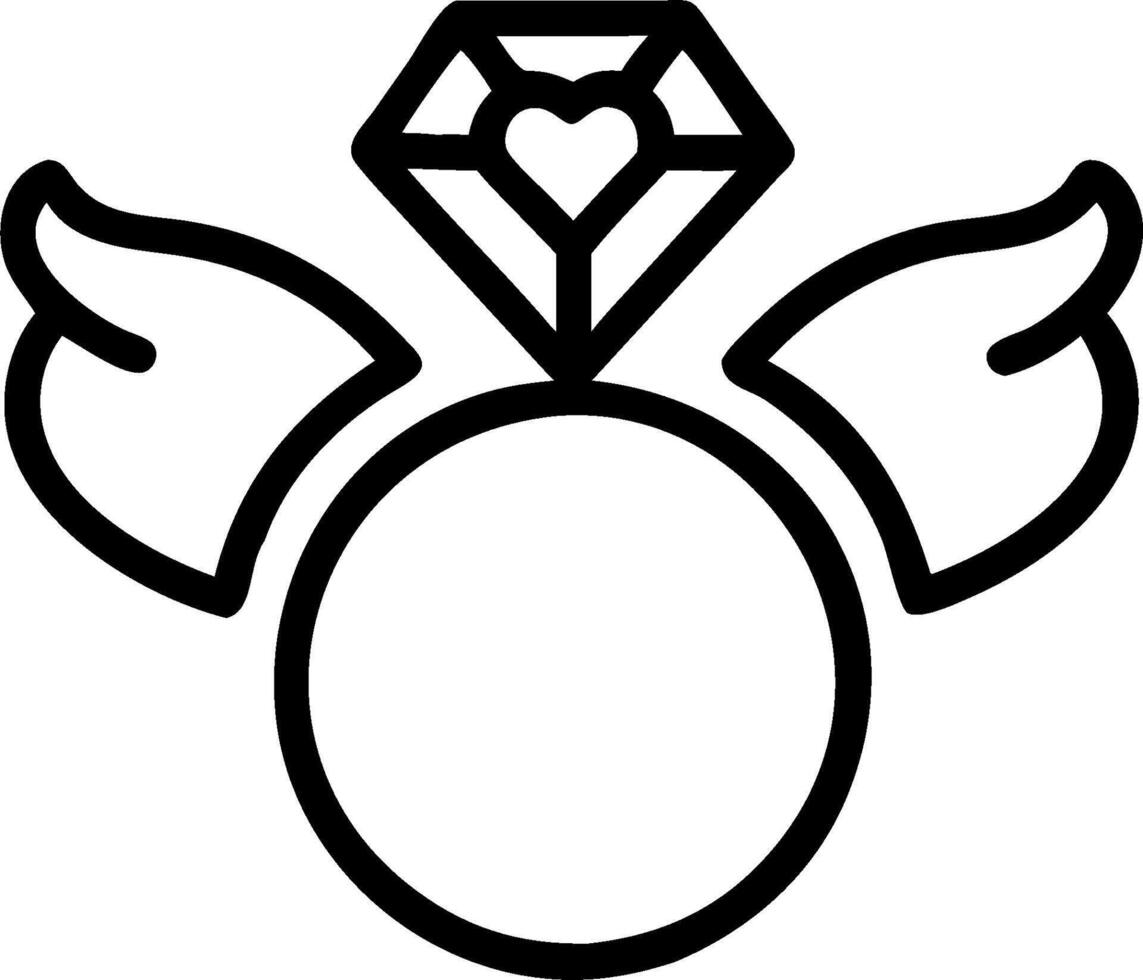 Cupid and engagement ring icon with space for text and graphics on a pink background concept as A modern cupid and engagement ring icon design featuring space fo vector