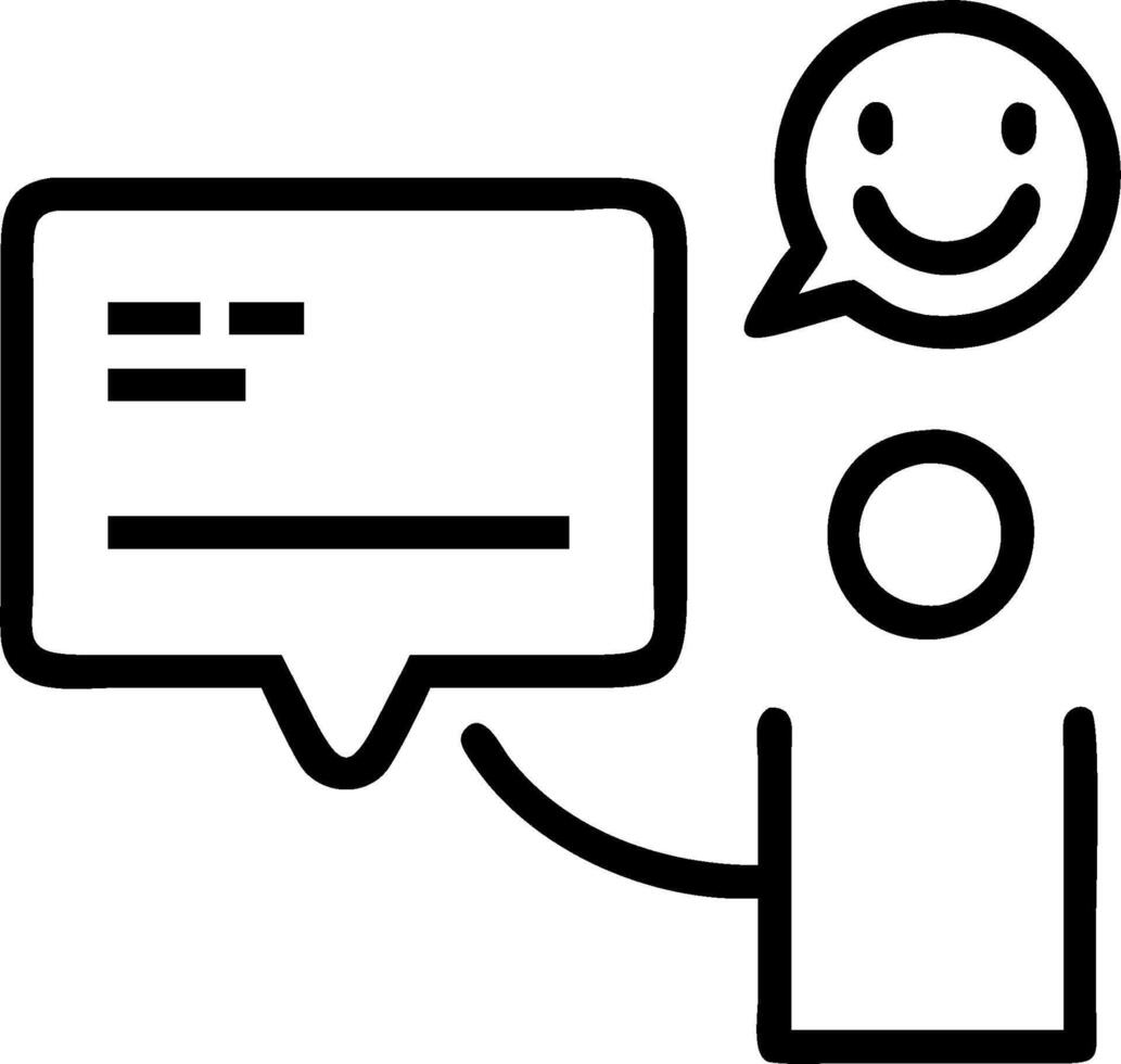 Customer satisfaction icon with copy space on white background concept as A illustration of a customer satisfaction icon with ample copy space on a white vector