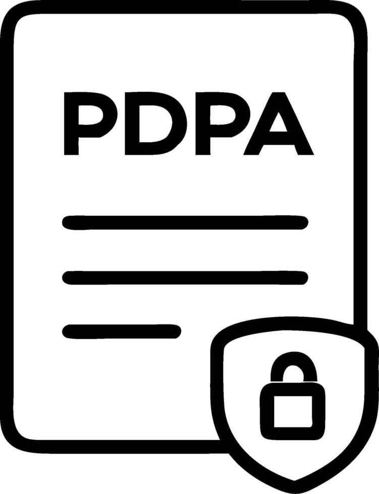 Data privacy PDPA symbol with copy space for project planning concept as An artistic rendering of a data privacy PDPA symbol with spacious copy space suitable fo vector