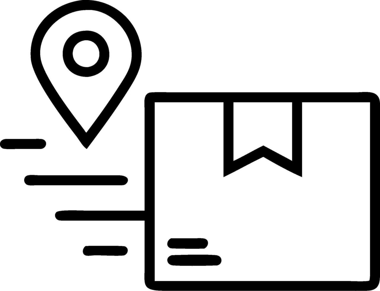 Delivery tracking icon with copy space on white background concept as A illustration of a delivery tracking icon with ample copy space on a white backgrou vector