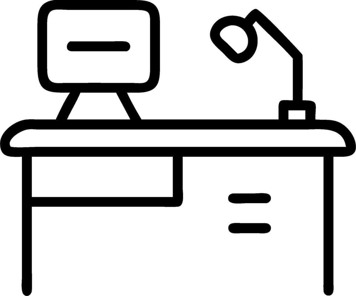Desk setup icon with copy space for email newsletters concept as A modern desk setup icon with ample copy space perfect for email newsletters and digital communi vector