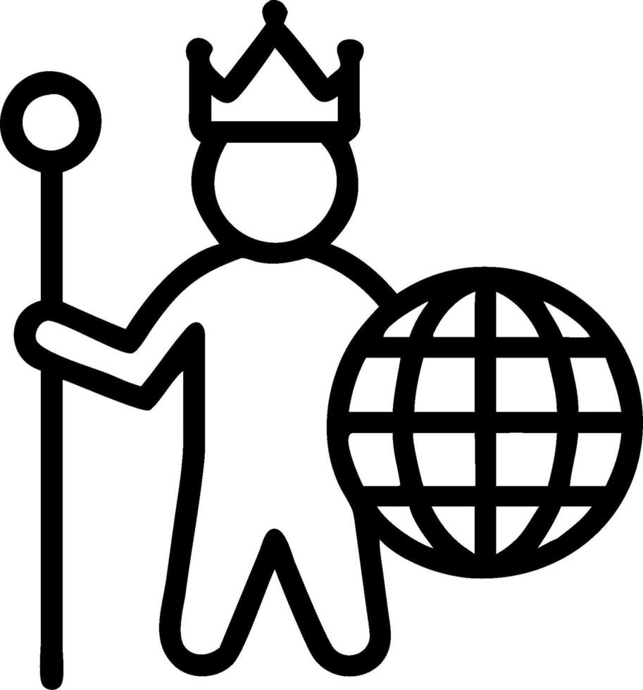 Director with Crown and Globe concept as An image of a director with a crown and globe set against a whimsical background offering ample space for text or graphi vector