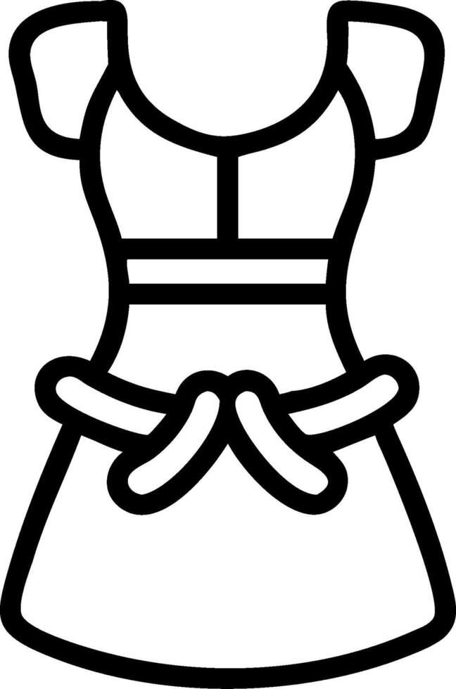 Dirndl Dress and Sausages concept as A traditional dirndl dress with sausages and ample copy space symbolizing the festive attire and food of Oktoberfest. in Pho vector