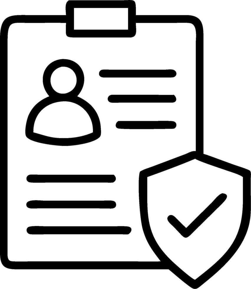 Document and shield icon with copy space for website banners concept as A sleek document and shield icon with generous copy space suitable for creating eye catch vector