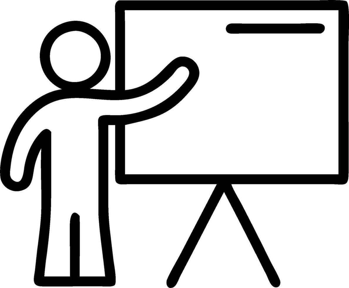 Educator with Online Class and Whiteboard concept as An image of an educator with an online class and whiteboard set against a whimsical background offering ampl vector