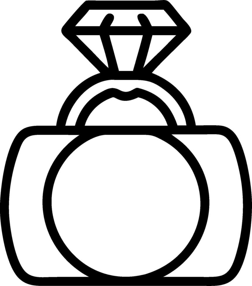 Engagement ring and box symbol with copy space for wedding tools concept as A wedding tools oriented engagement ring and box symbol with ample copy space ideal f vector