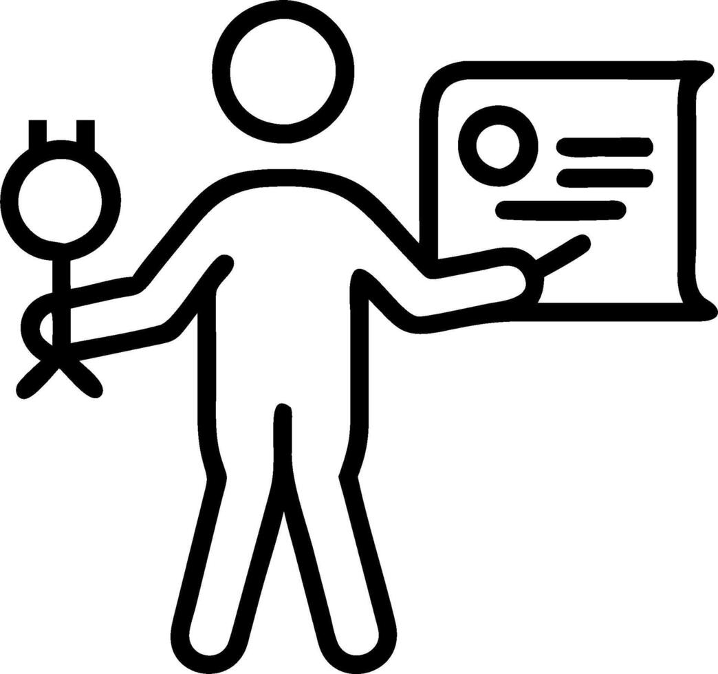 Engineer with a circuit board and a patent certificate representing dreams of technological success with ample space for text. concept as An engineer holding a c vector