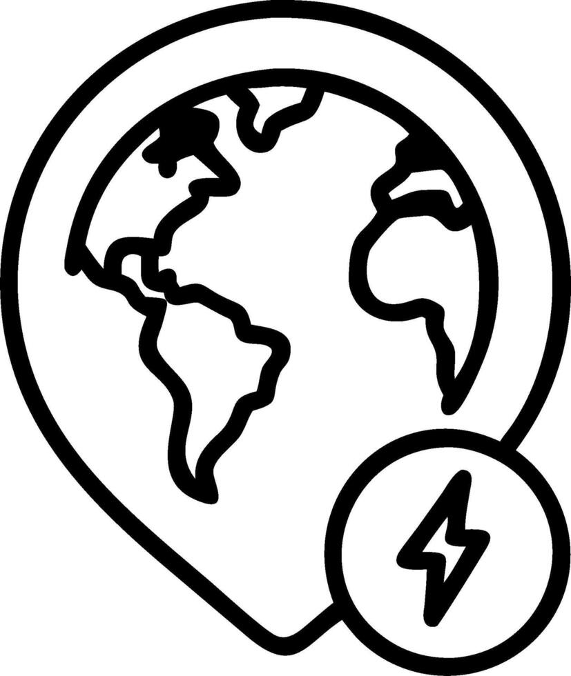 EV charger and a world map symbolizing global reach with ample space for text. concept as An EV charger and a world map representing the global reach and adoptio vector