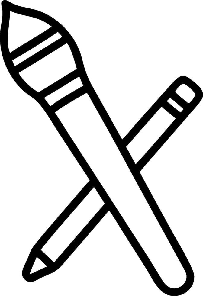 Eyeshadow brush and eyeliner pencil with blank space for custom branding concept as A customizable eyeshadow brush and eyeliner pencil icon with blank space for vector
