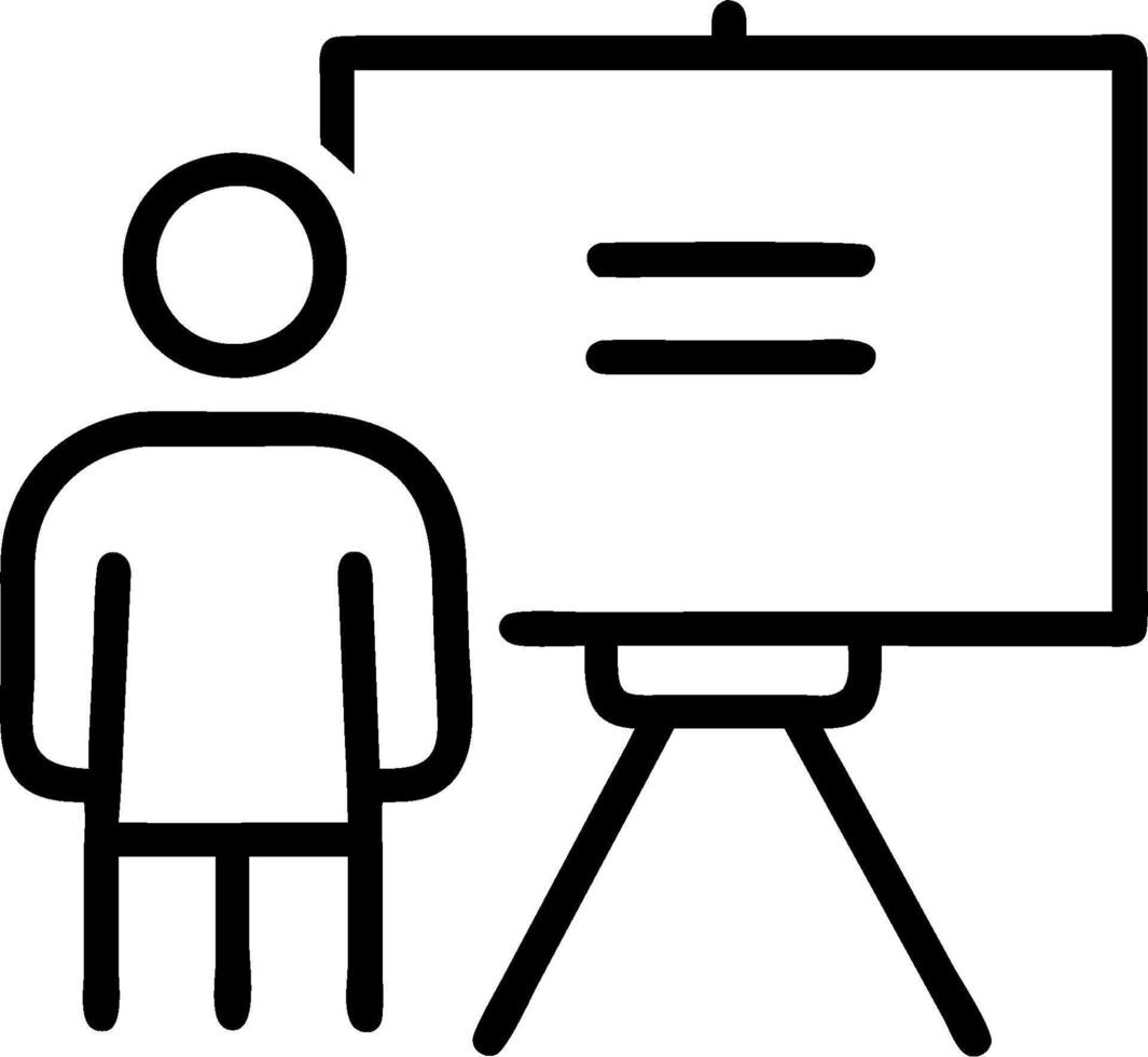 Facilitator with Flip Chart and Marker concept as An image of a facilitator with a flip chart and marker set against a dreamy background offering ample space for vector