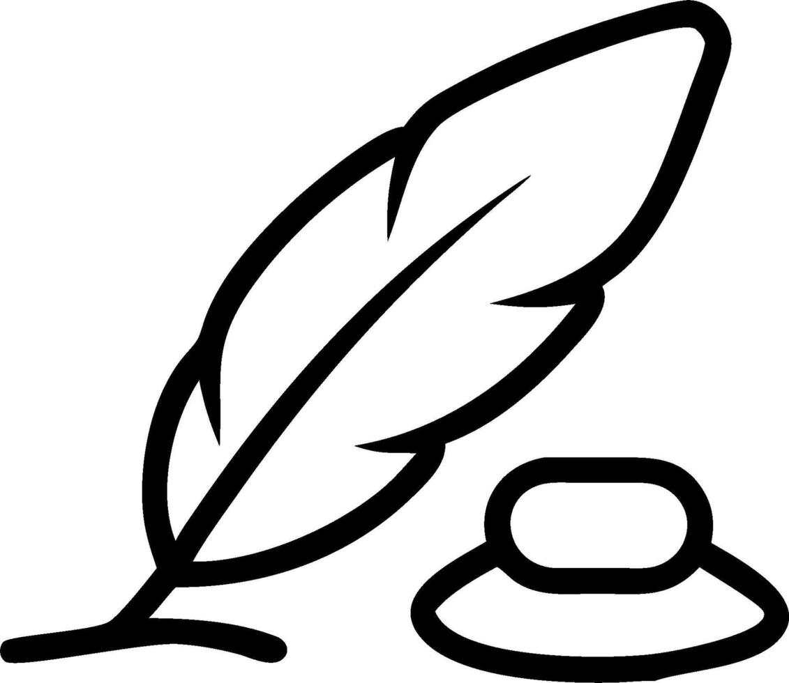 Feather and stone symbolizing lightness and heaviness with ample space for text. concept as A feather and a stone representing the fundamentals of lightness and vector