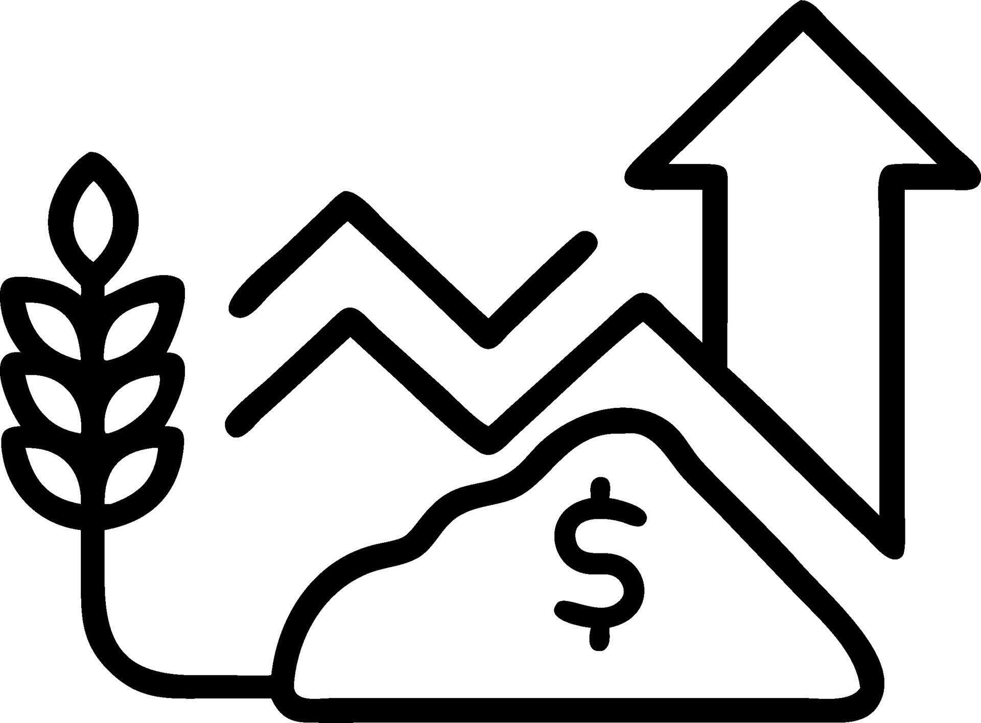 Flour Price Increase and Decrease concept as A view illustrating the ...