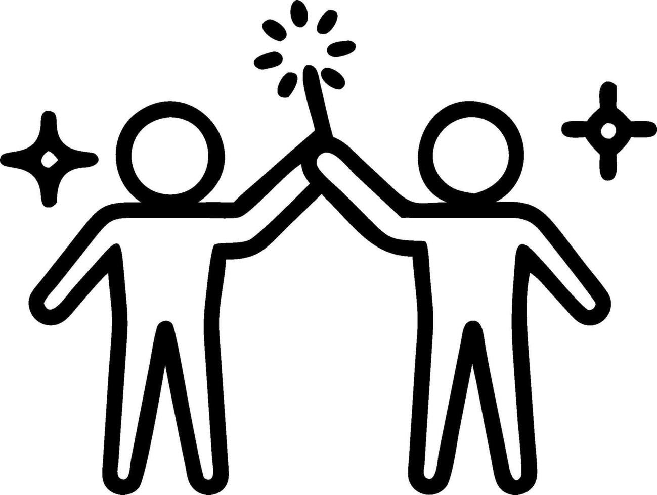 Friends with Sparklers and Night Sky concept as Friends holding sparklers against a night sky with ample copy space symbolizing the celebration and magical momen vector