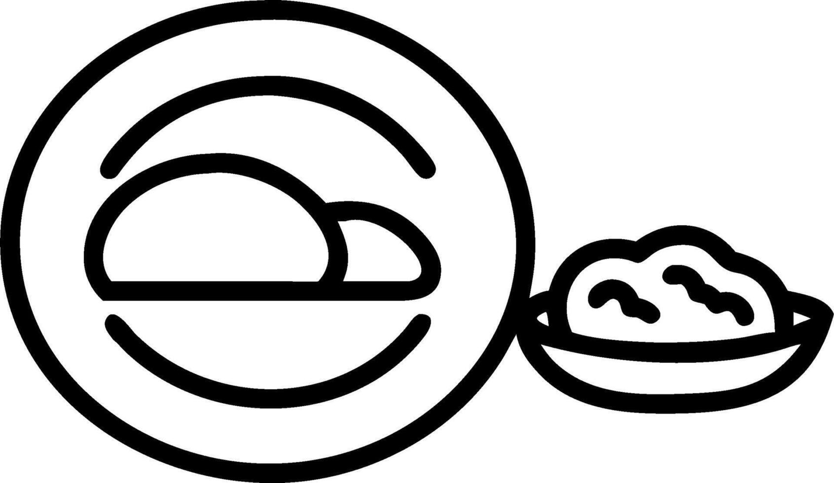 Full plate of food and an empty plate symbolizing abundance and scarcity with ample space for text. concept as A full plate of food and an empty plate representi vector