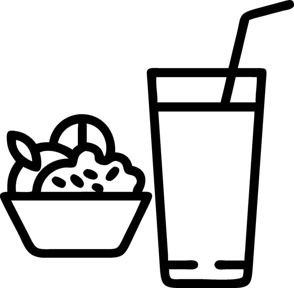 Glass of lemonade and a salad symbolizing light dining with ample space for text. concept as A glass of lemonade and a fresh salad representing light and healthy vector