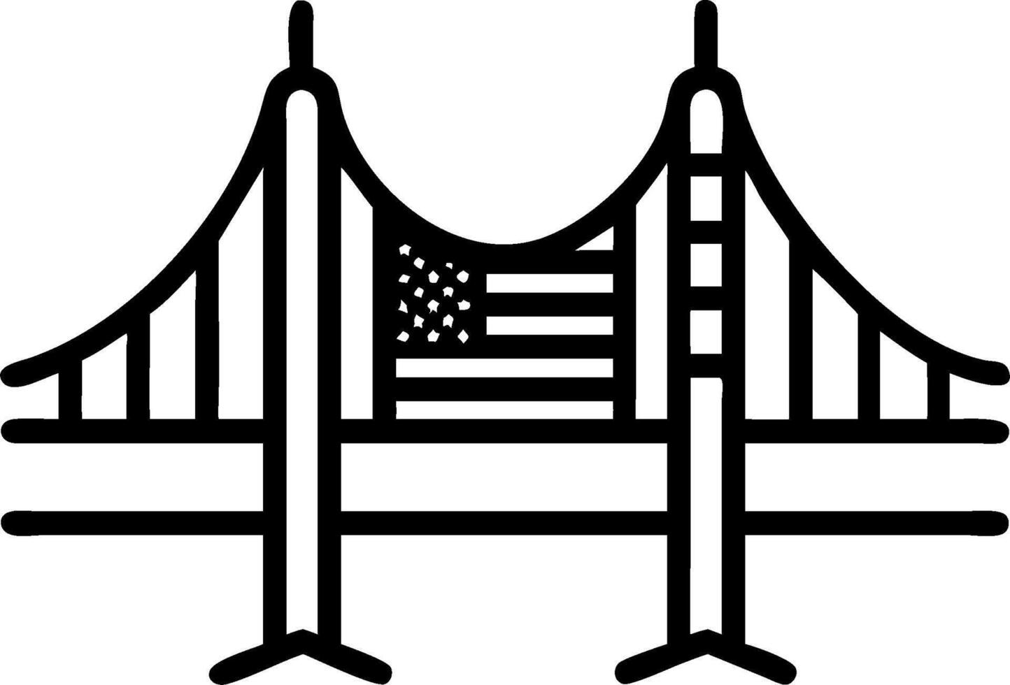 Golden Gate Bridge and Cable Car concept as Golden Gate Bridge with a cable car and ample copy space symbolizing the iconic symbols of San Francisco. in Photo St vector
