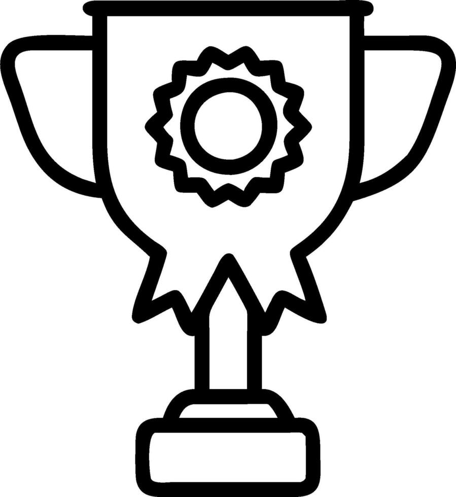 Golden trophy and a rosette symbolizing first place and excellence with ample space for text. concept as A golden trophy accompanied by a rosette representing th vector