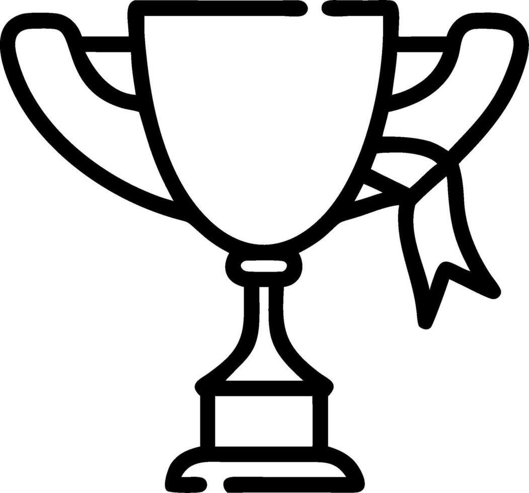 Golden ribbon and a trophy symbolizing celebration and victory with ample space for text. concept as A golden ribbon tied around a trophy representing celebratio vector