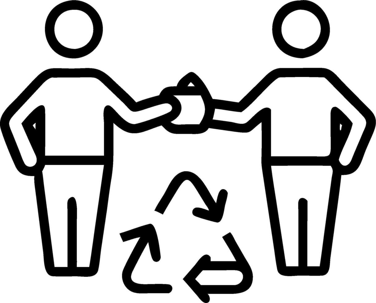 Green Office Initiatives concept as Employees participate in recycling and energy conservation activities within a green certified office environment. in Photo S vector