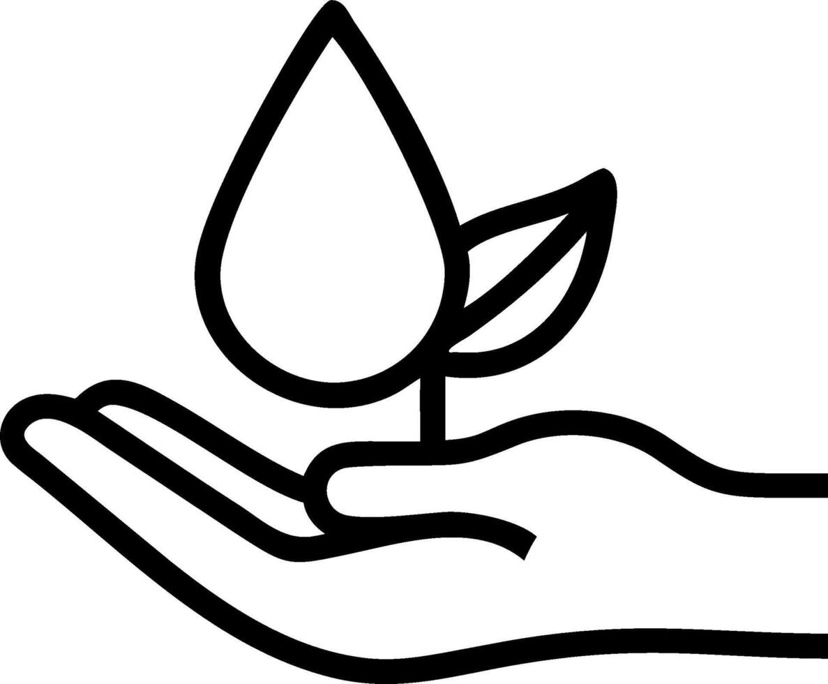 Hand holding a cut leaf in a green field concept as A hand gently holding a cut leaf in a lush green field symbolizing environmental responsibility and sustainab vector