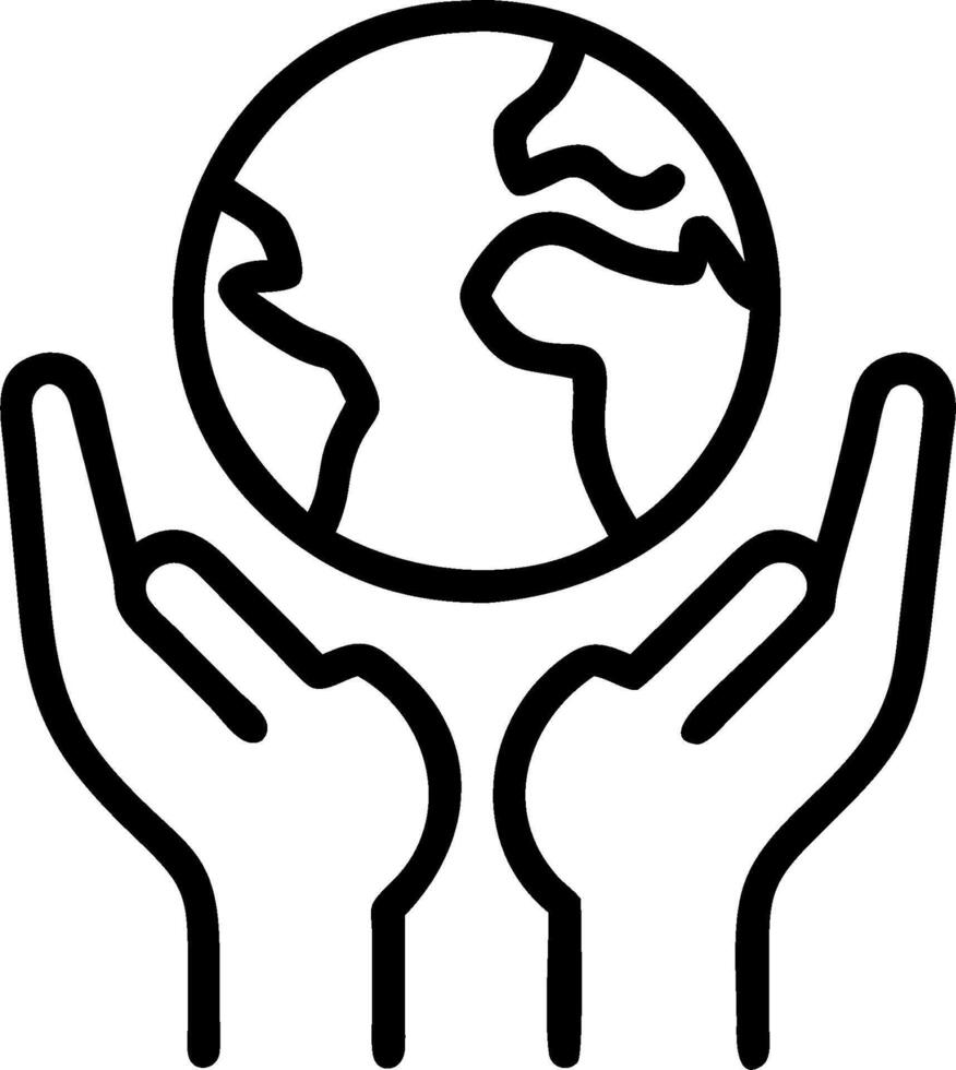 Hands holding a globe symbolizing global team challenges with ample space for text. concept as Hands holding a globe together representing the global aspect of t vector