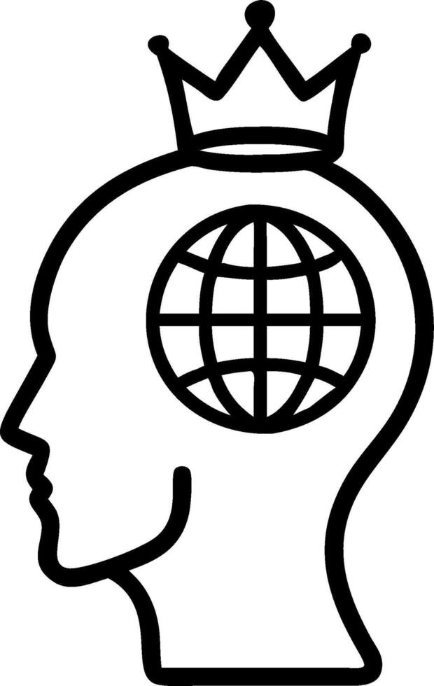 Head of State with Crown and Globe concept as An image of a head of state with a crown and globe set against a whimsical background offering ample space for text vector