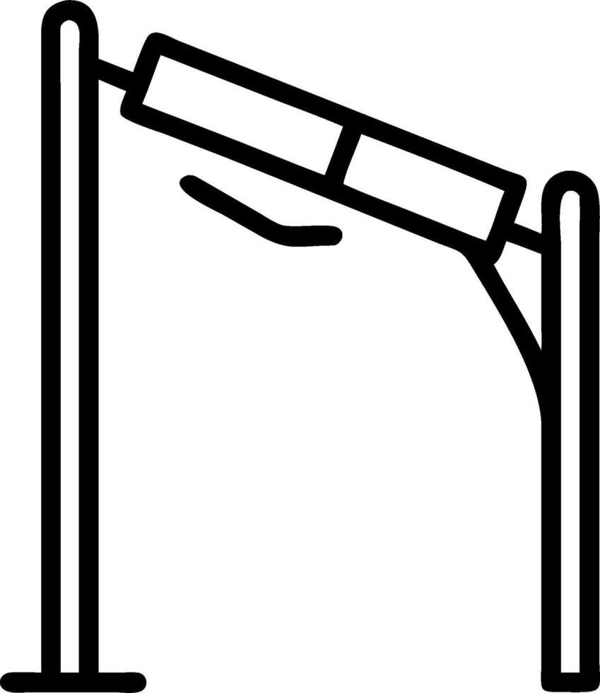 High jump bar and a low jump bar symbolizing challenge and ease with ample space for text. concept as A high jump bar and a low jump bar representing high challe vector