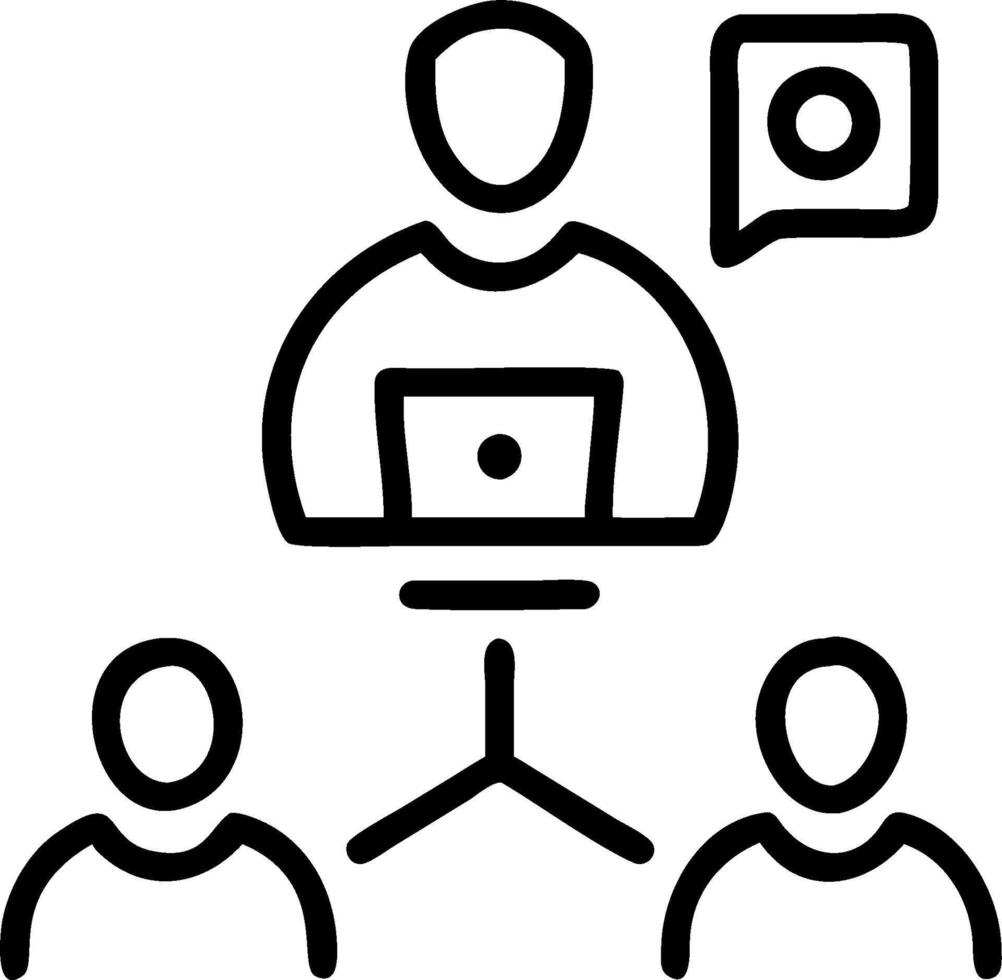 IT director managing a hybrid cybersecurity meeting concept as An IT director managing a hybrid cybersecurity meeting with onsite and remote participants emphasi vector