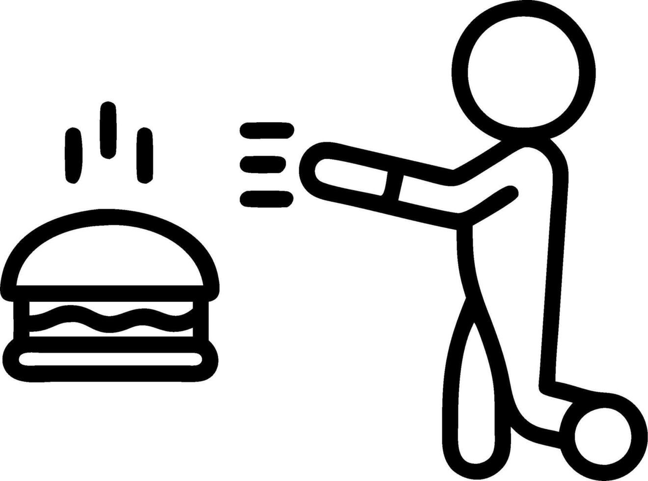 Kids with Burgers and Magic Scooter concept as Kids holding burgers with a magic scooter set against a blank background with ample space for text or design eleme vector