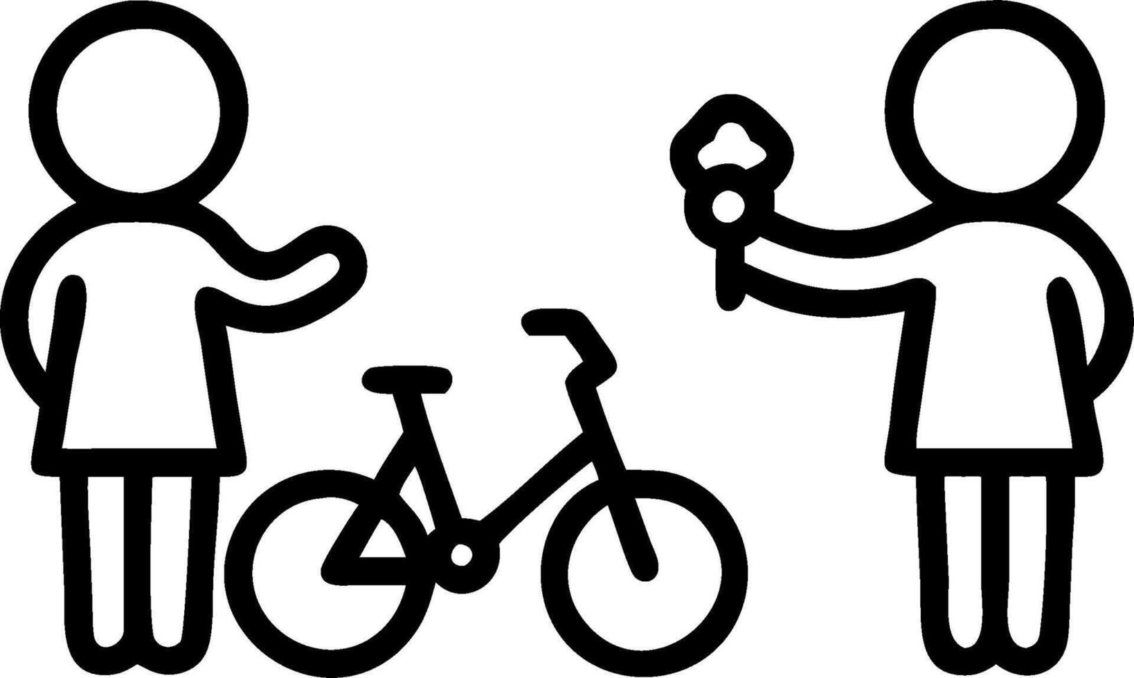 Kids with Ice Cream and Magic Bicycle concept as Kids holding ice cream with a magic bicycle set against a blank background offering space for text or graphics s vector