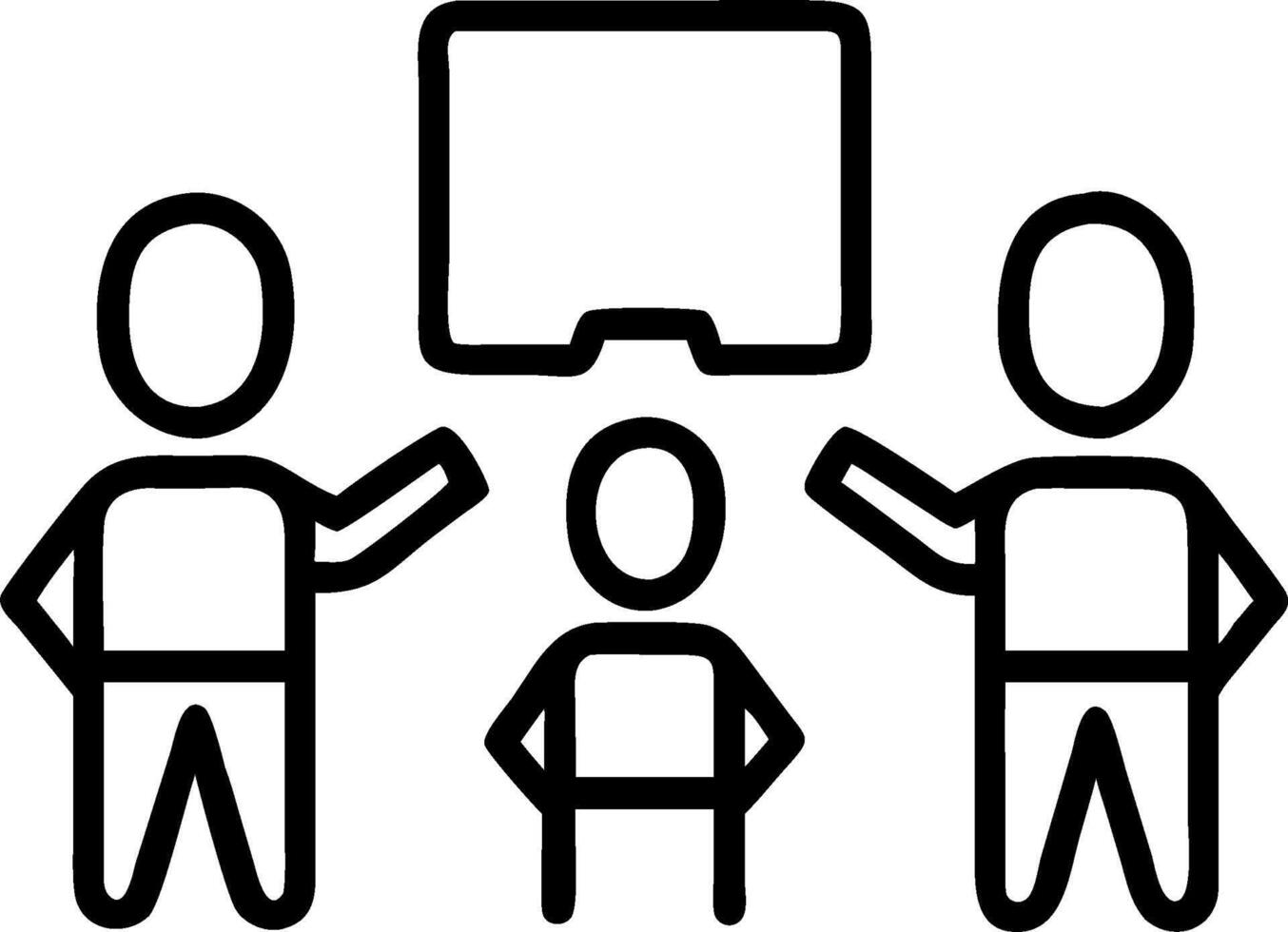 Kids with Tablets and Virtual Classroom concept as Kids using tablets with a virtual classroom appearing around them set against a plain background offering spac vector