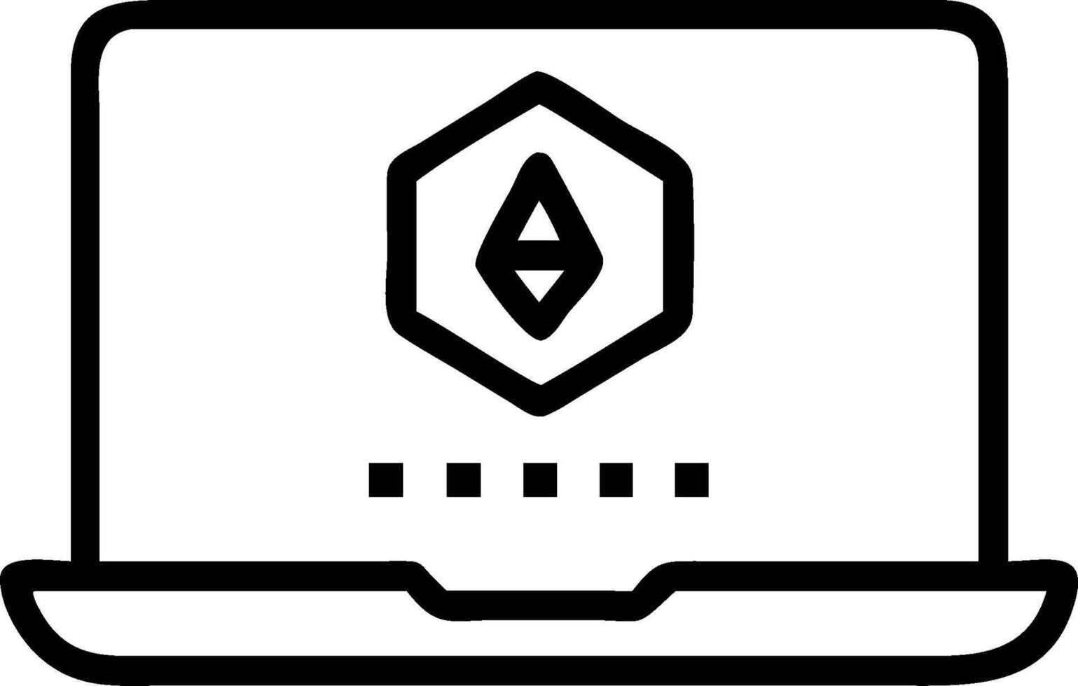 Laptop with Cryptocurrency Interface concept as A laptop displaying a cryptocurrency interface set against a clean background to provide ample space for text or vector