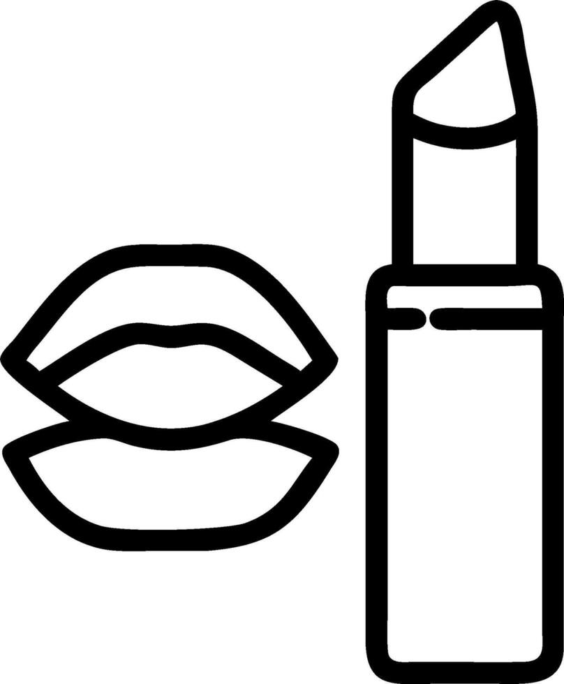 Lip balm and lip gloss icon with space for text and graphics concept as An illustrative lip balm and lip gloss icon design featuring ample space for both text an vector