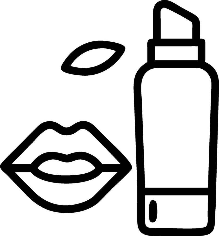 Lip gloss and makeup remover icon with blank space for custom branding concept as A customizable lip gloss and makeup remover icon with blank space for adding cu vector